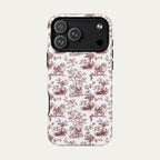 Pomeranian Burgundy Toile phone Case
