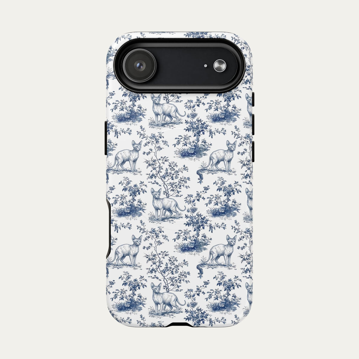 Sphynx Cat Blue Toile Phone case