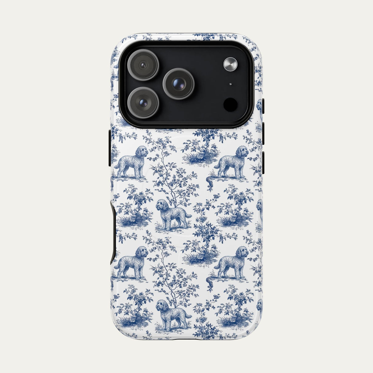 Cockapoo Blue Toile Phone case