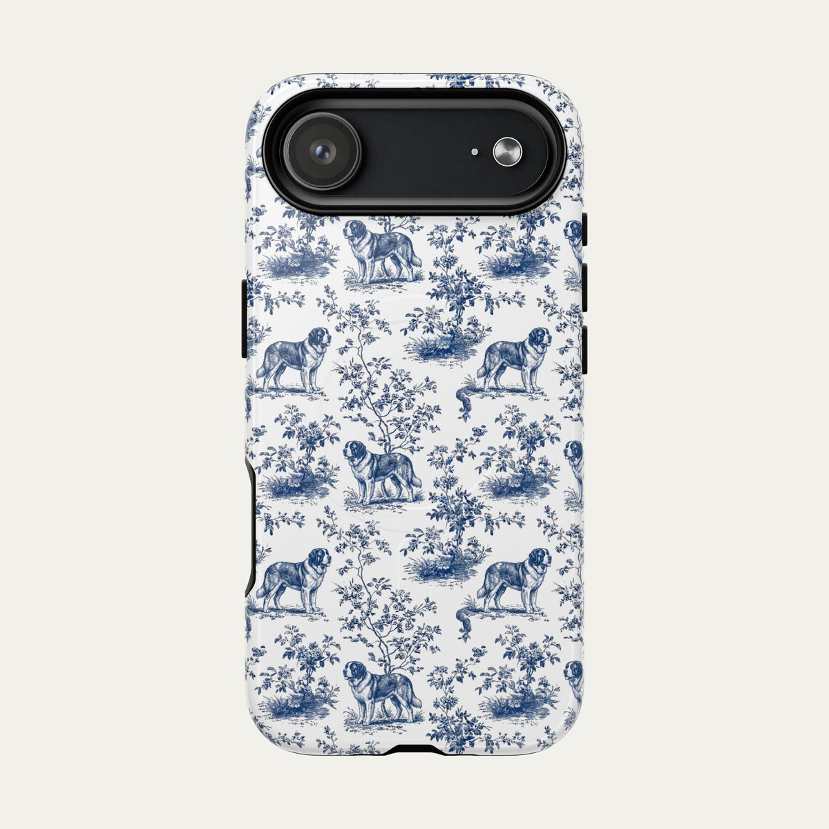 Saint Bernard Blue Toile Phone case