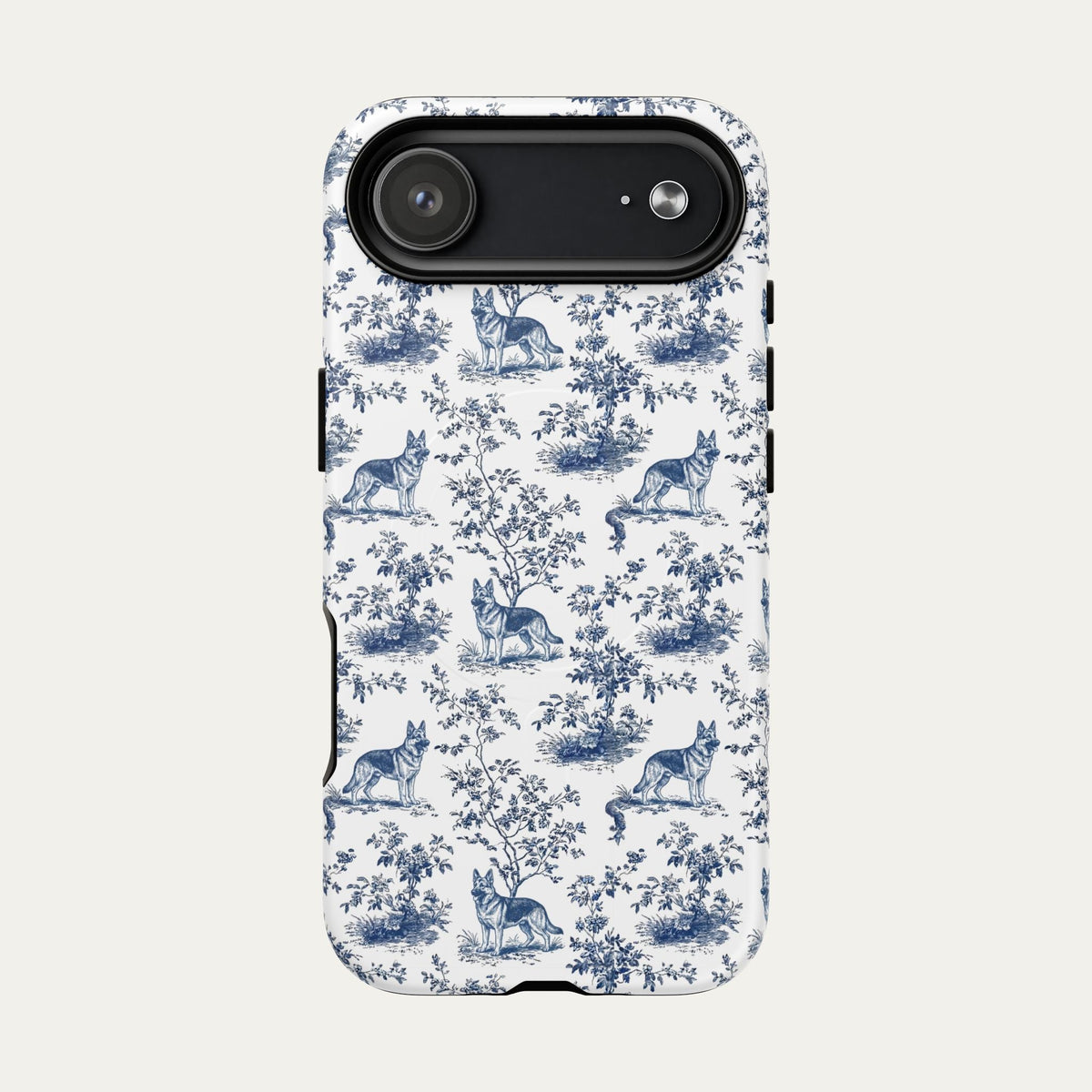 German Shepherd Blue Toile Phone case