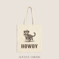 Howdy Tabby Cat Tote Bag