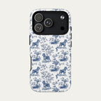 Schnauzer Blue Toile Phone case