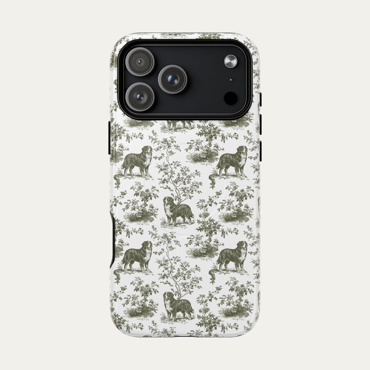 Bernese Mountain Sage Green Toile phone Case
