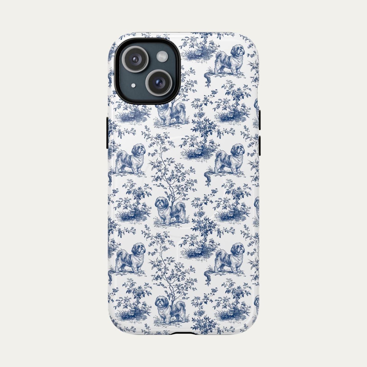Shih tzu Blue Toile Phone case
