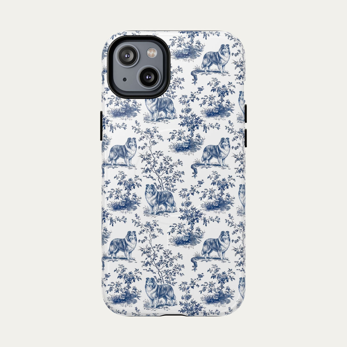 Shetland Sheepdog Blue Toile Phone case