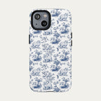 Persian Cat Blue Toile Phone case