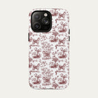 Akita Burgundy Toile phone Case