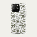 Bernese Mountain Sage Green Toile phone Case