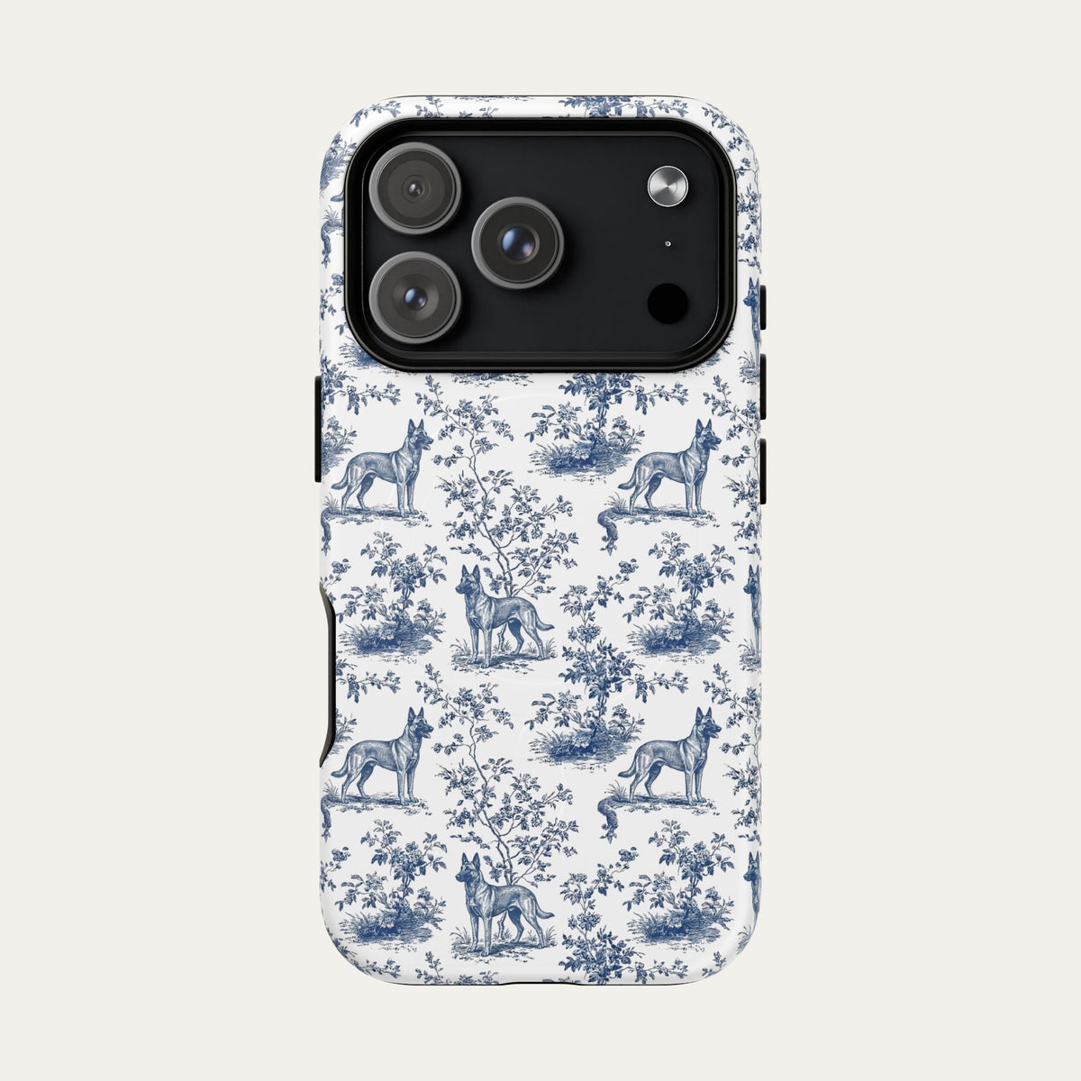 Belgian Malinois Blue Toile Phone case