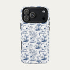Jack Russell Terrier Blue Toile Phone case