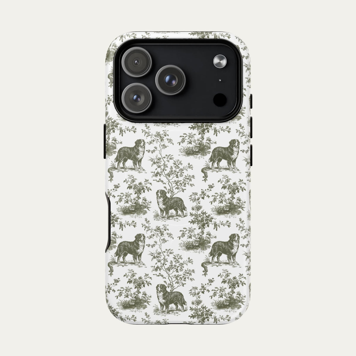 Bernese Mountain Sage Green Toile phone Case