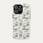 Husky Sage Green Toile phone Case