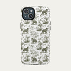 Bernese Mountain Sage Green Toile phone Case