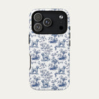 Wheaten Terrier Blue Toile Phone case