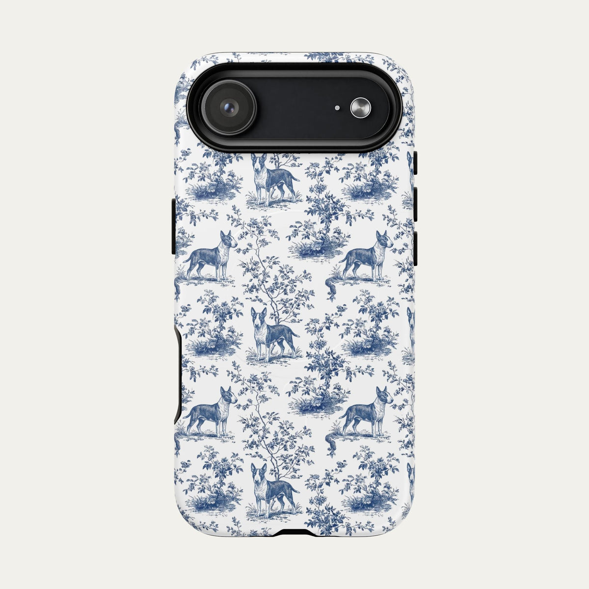 Bull Terrier Blue Toile Phone case