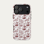 Westie Burgundy Toile phone Case