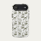 Bull Terrier Sage Green Toile phone Case