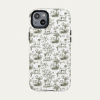 Jack Russell Terrier Sage Green Toile phone Case