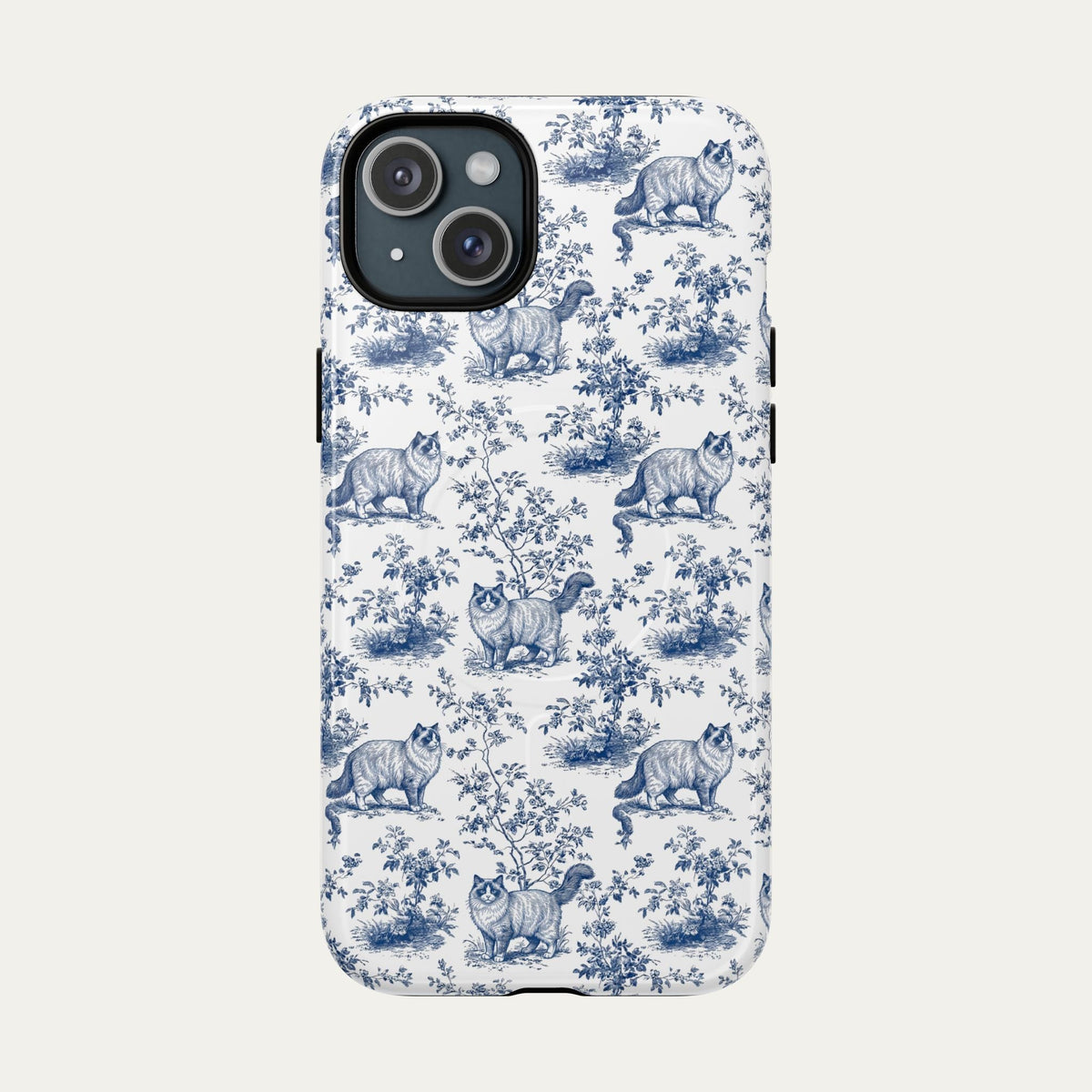 Ragdoll Cat Blue Toile Phone case