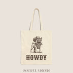 Howdy Pug Tote Bag