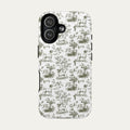 Jack Russell Terrier Sage Green Toile phone Case