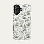Jack Russell Terrier Sage Green Toile phone Case