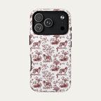 Saint Bernard Burgundy Toile phone Case