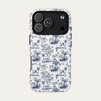 Toy Fox Terrier Blue Toile Phone case