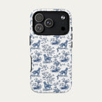 Irish Setter Blue Toile Phone case