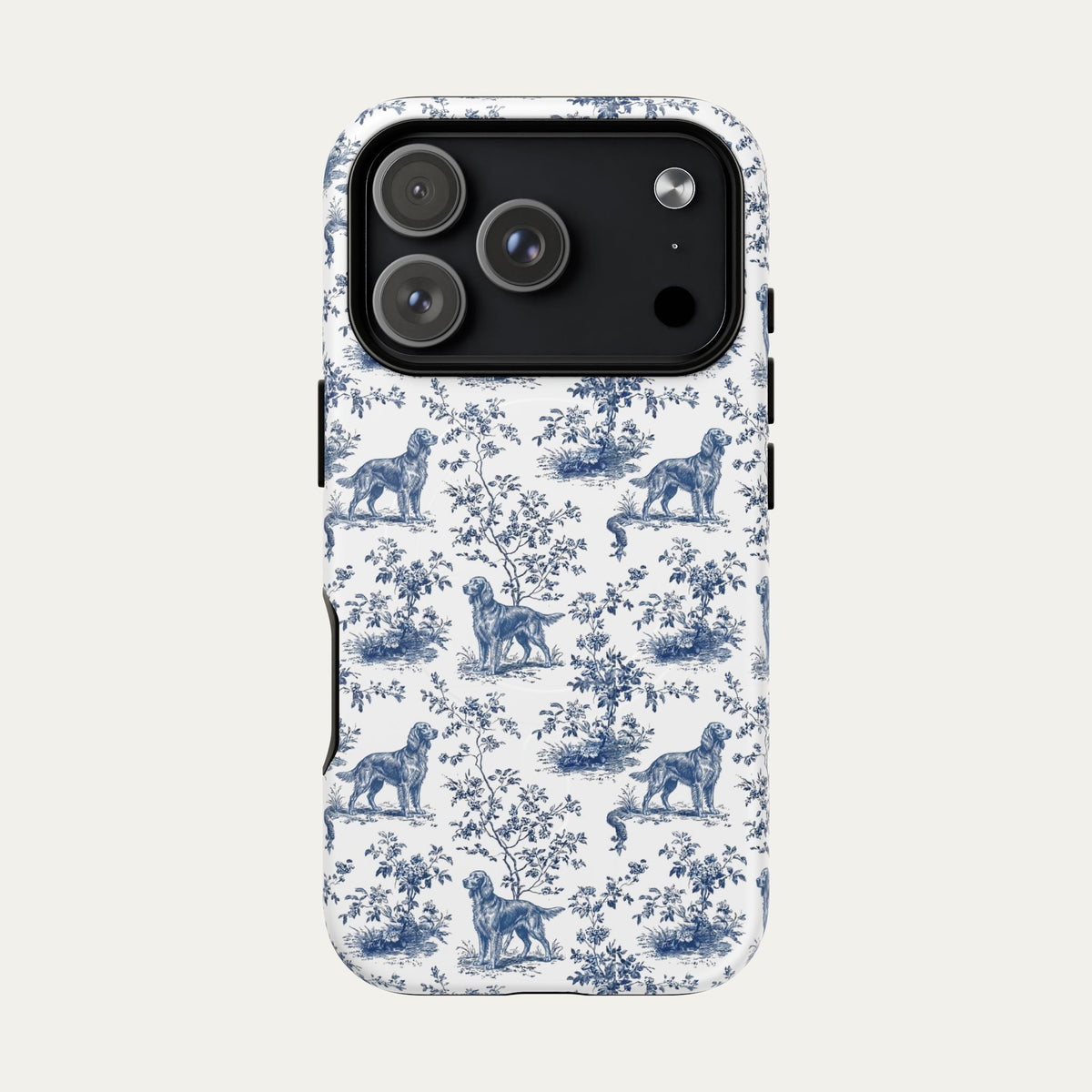 Irish Setter Blue Toile Phone case