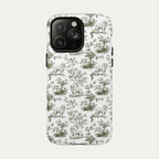 Great pyrenees Sage Green Toile phone Case