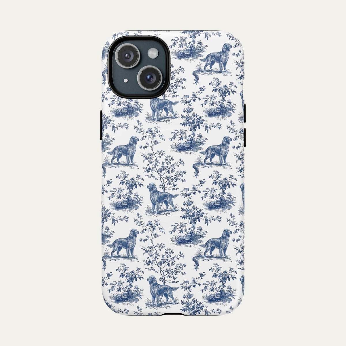 Irish Setter Blue Toile Phone case