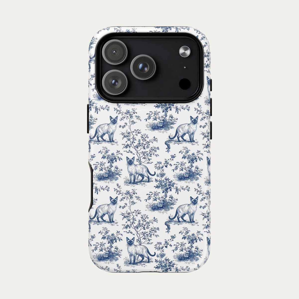 Siamese Cat Blue Toile Phone case
