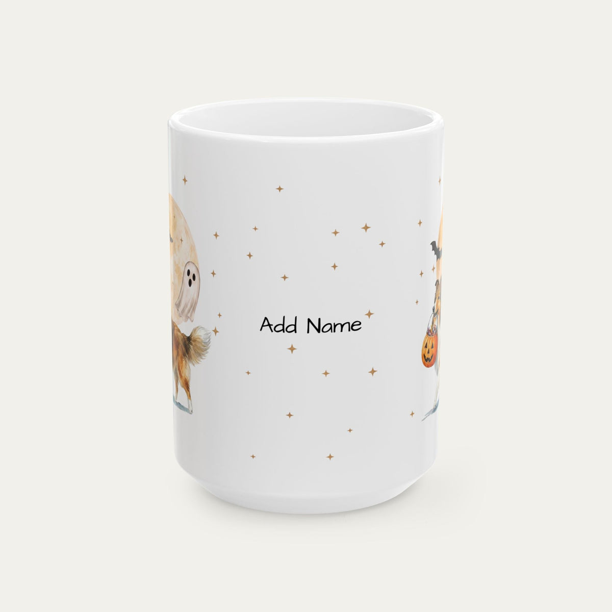 Custom Shetland Sheepdog Halloween mug
