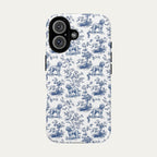 Cockapoo Blue Toile Phone case
