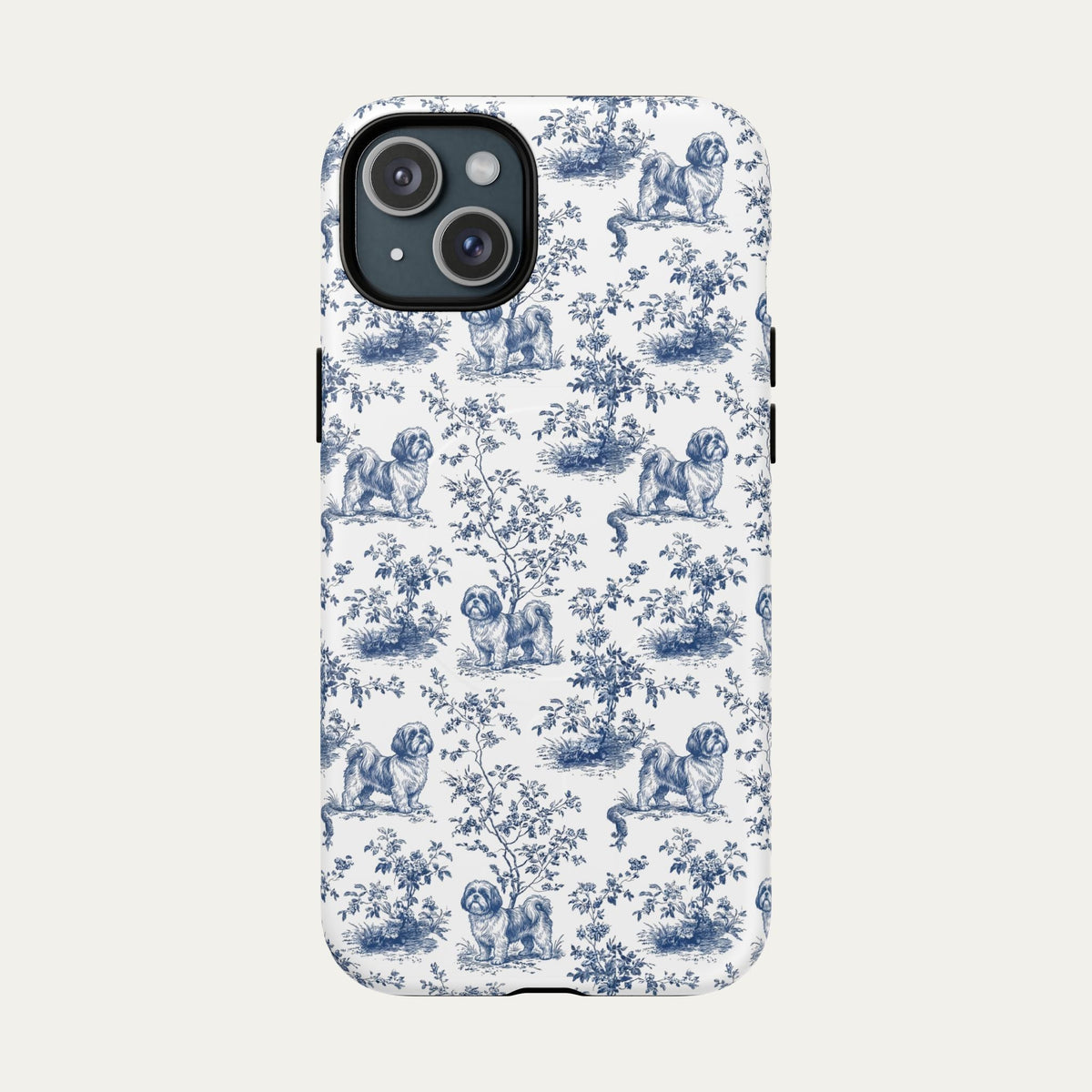 Shih tzu Blue Toile Phone case