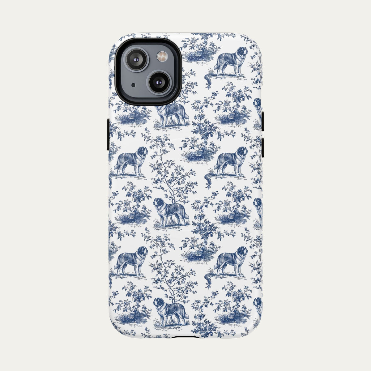 Saint Bernard Blue Toile Phone case