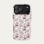 Great Pyrenees Burgundy Toile phone Case