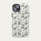 Schnauzer Sage Green Toile phone Case