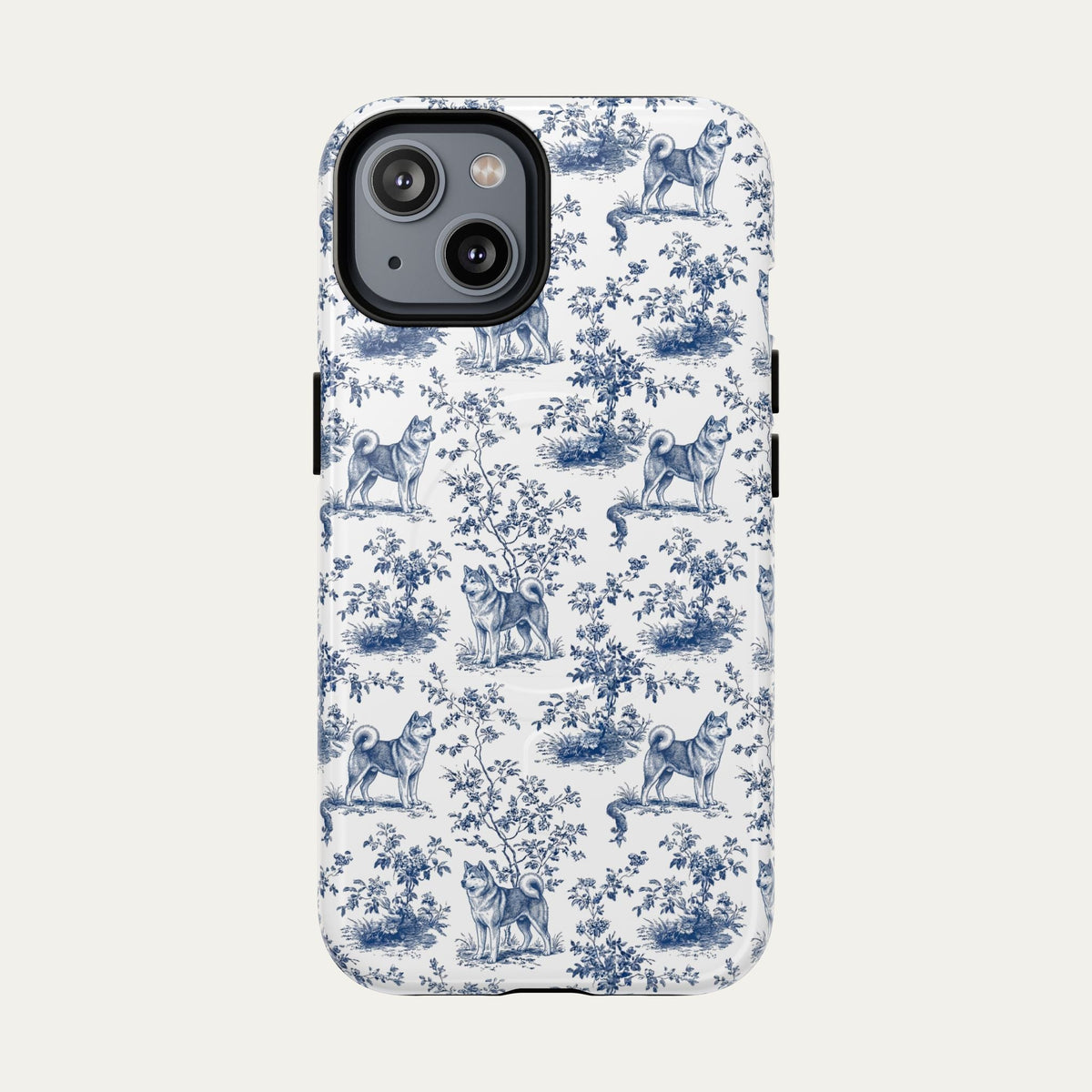 Akita Blue Toile Phone case