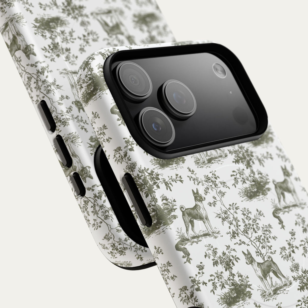 Basenji Sage Green Toile phone Case