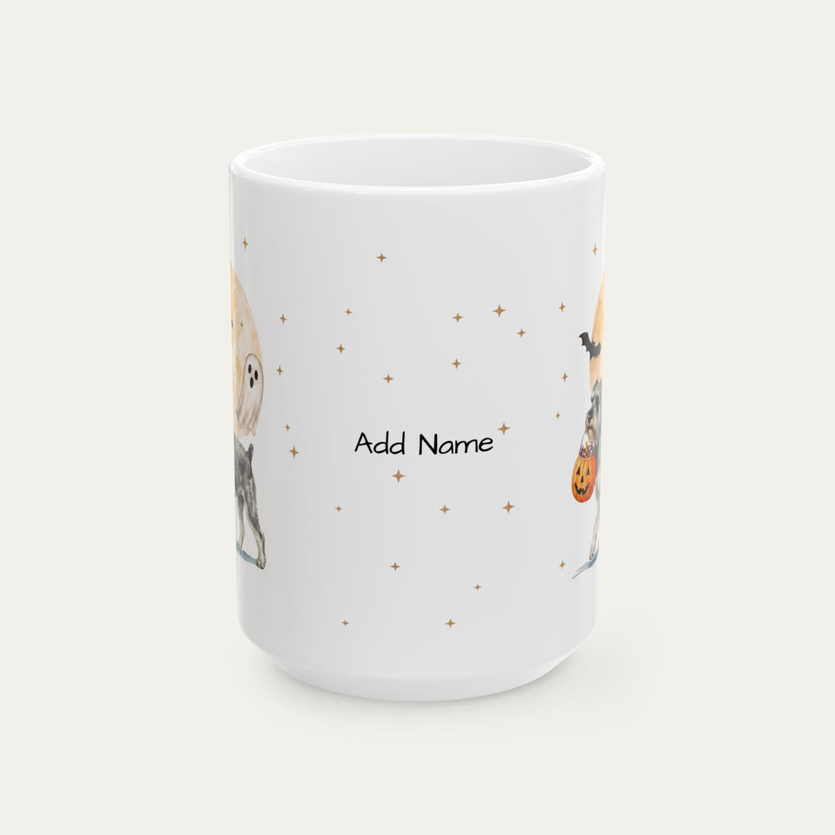 Custom Schnauzer Halloween mug