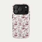 Shiba Inu Burgundy Toile phone Case