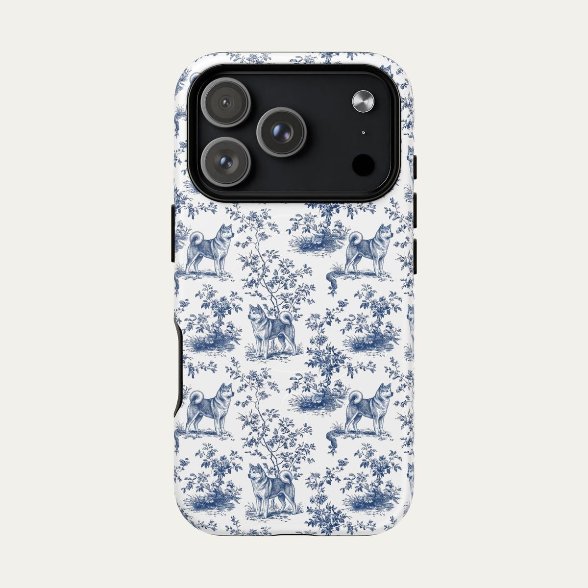 Akita Blue Toile Phone case