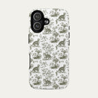 Tabby Cat Sage Green Toile phone Case