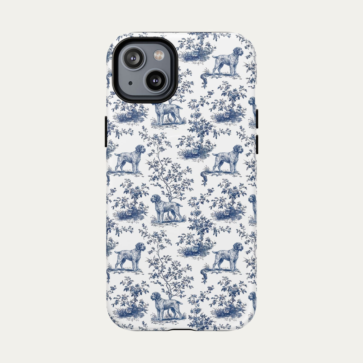 Wirehaired Pointing Griffon Blue Toile Phone case