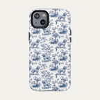 Cockapoo Blue Toile Phone case