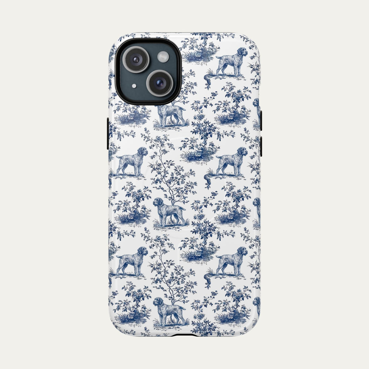 Wirehaired Pointing Griffon Blue Toile Phone case