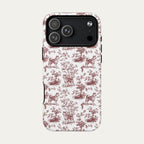 Akita Burgundy Toile phone Case